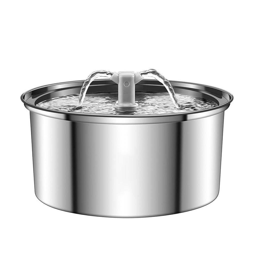 Source factory stainless steel pet smart water dispenser automatic circulation water 3.2L large capacity cat and dog water feeder