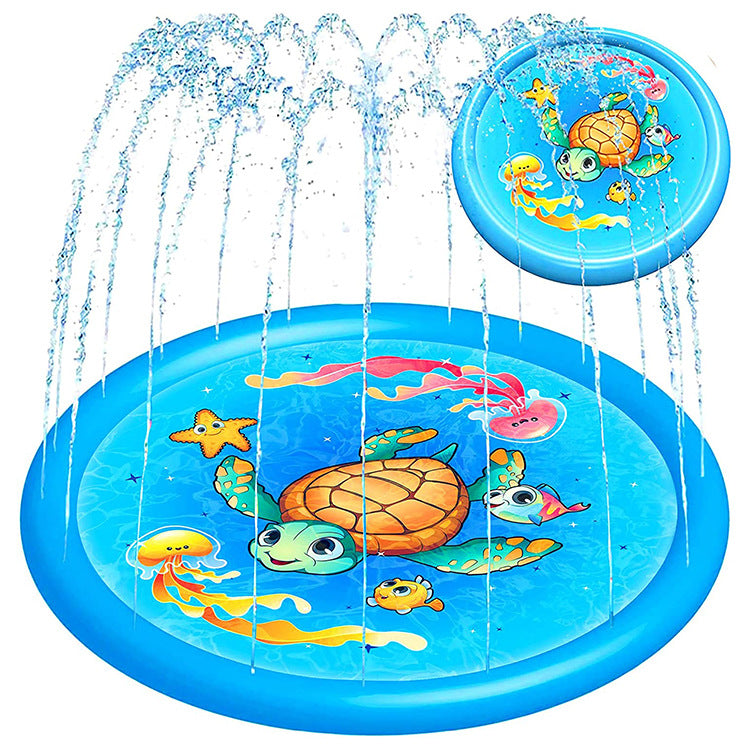 Cross-border spot PVC water spray mat summer outdoor thick non-slip children's pet lawn water spray mat fountain toy