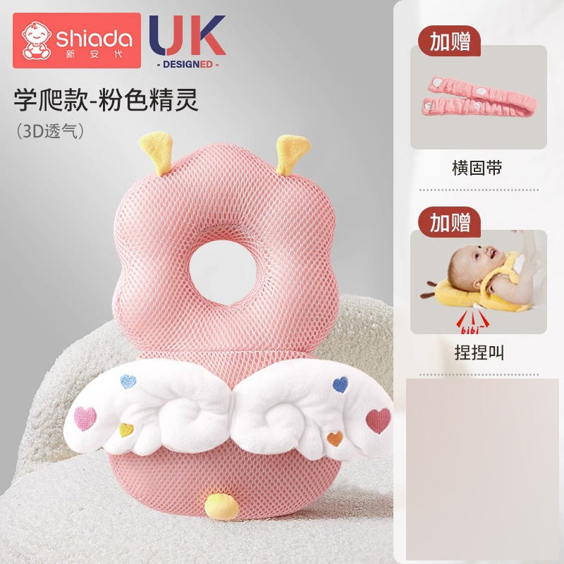 Baby anti-fall pillow baby head protection anti-fall hat cartoon children's toddler pillow anti-collision artifact breathable protective pad