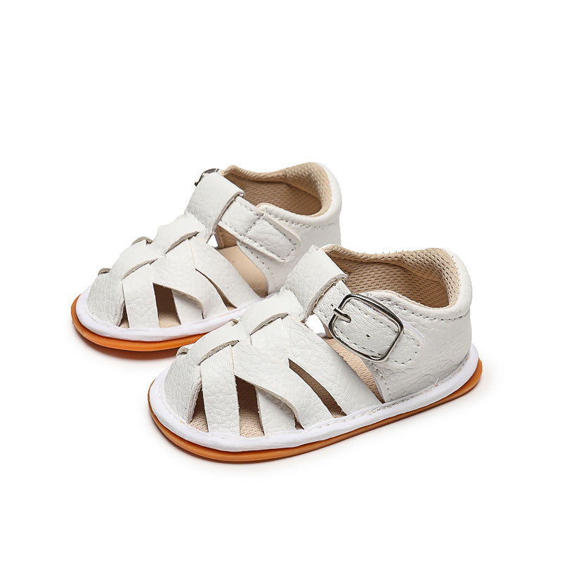 New cross-border summer style 0-1 year old breathable soft rubber sole baby shoes toddler shoes baby sandals factory direct supply