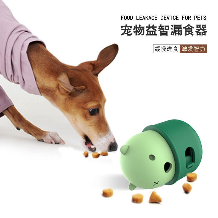 New pet food leaker dog teething educational toys silicone bite-resistant leaking food cup self-entertainment chewing toy