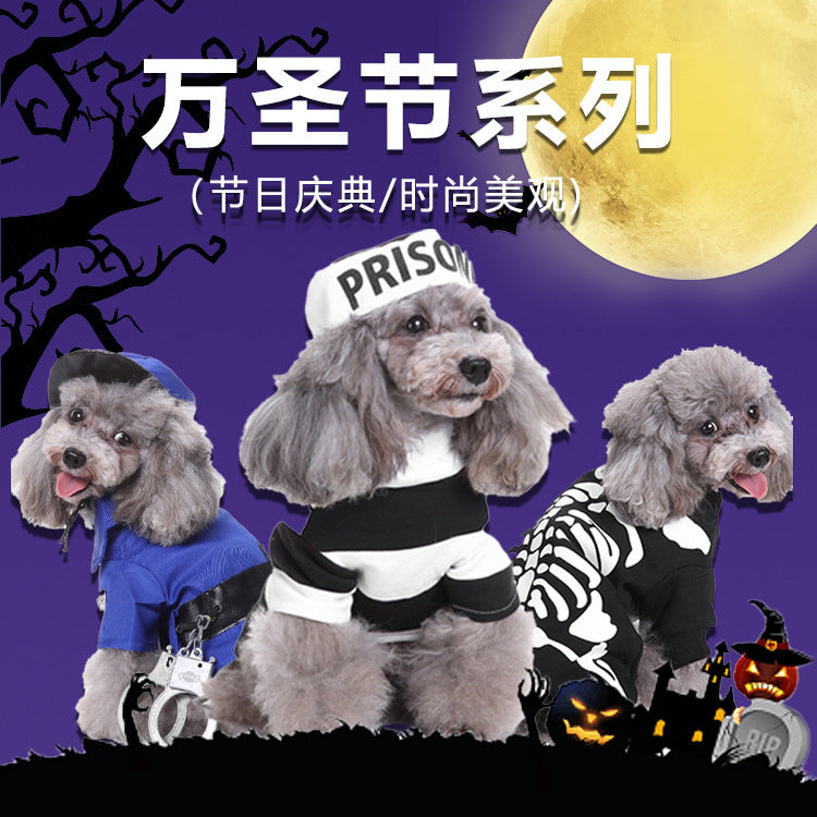 Popular dog Halloween costume funny costume holiday celebration high-strength Velcro anti-wrinkle pet clothing