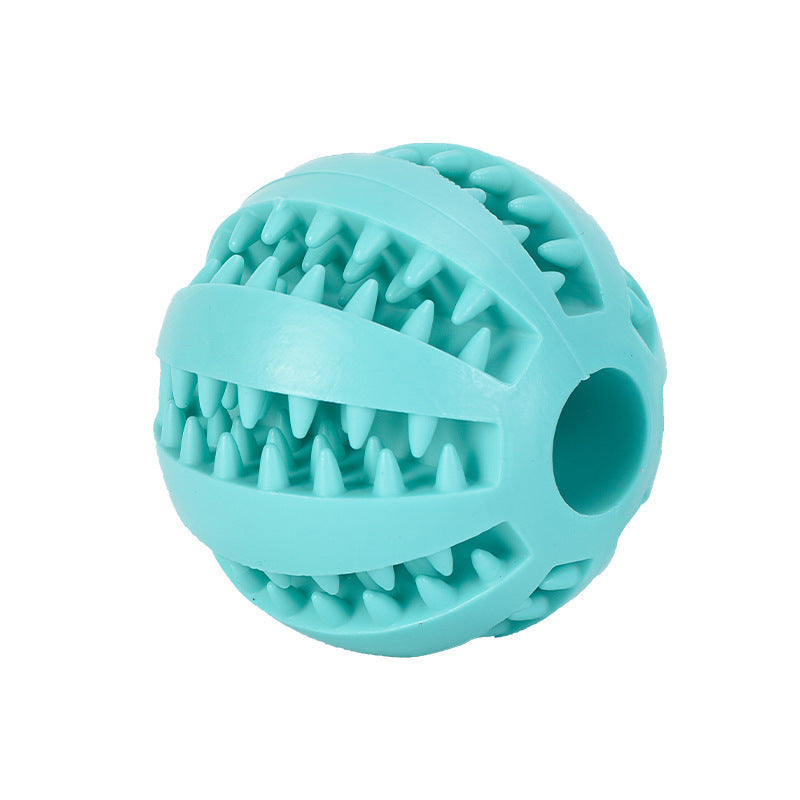 Pet chew-resistant teething toy ball rubber elastic ball Border Collie toy to amuse dogs interactive self-entertainment and relieve boredom leaking food ball