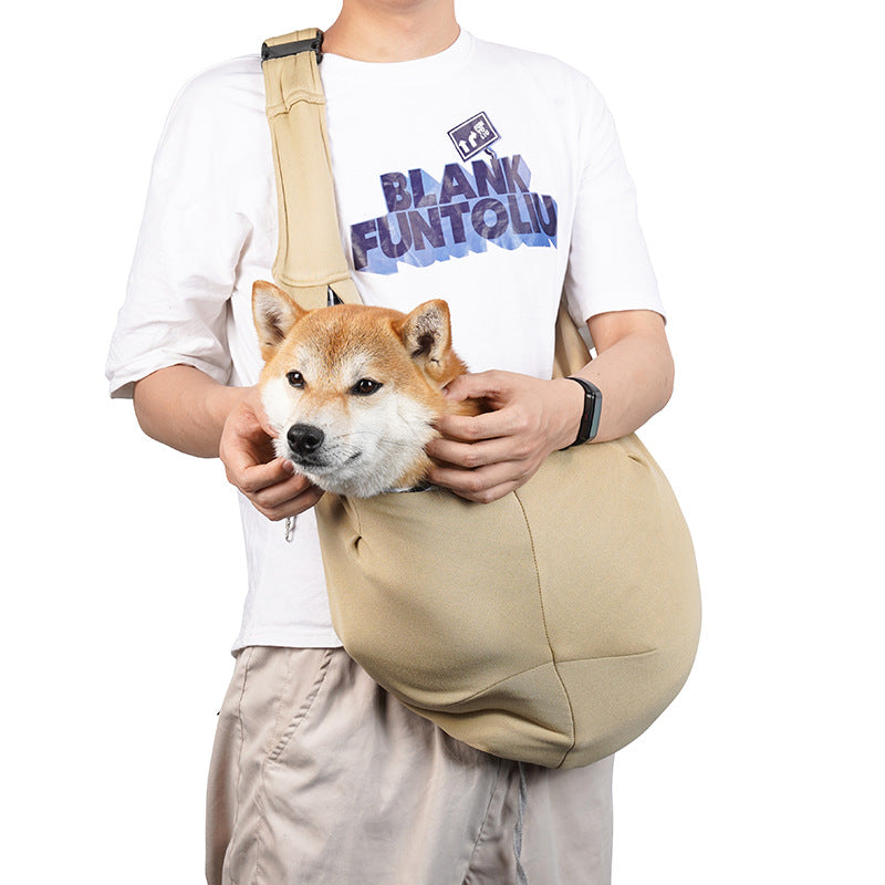 Cross-border new foldable cat bag, one-shoulder crossbody dog backpack, portable and large-capacity wholesale pet bag