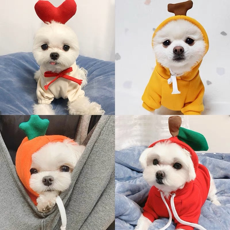 Dog Clothes Spring Pet Clothing Sweatshirt Teddy Bixiong VIP Fadou Cat Small and Medium Cute Hoodie