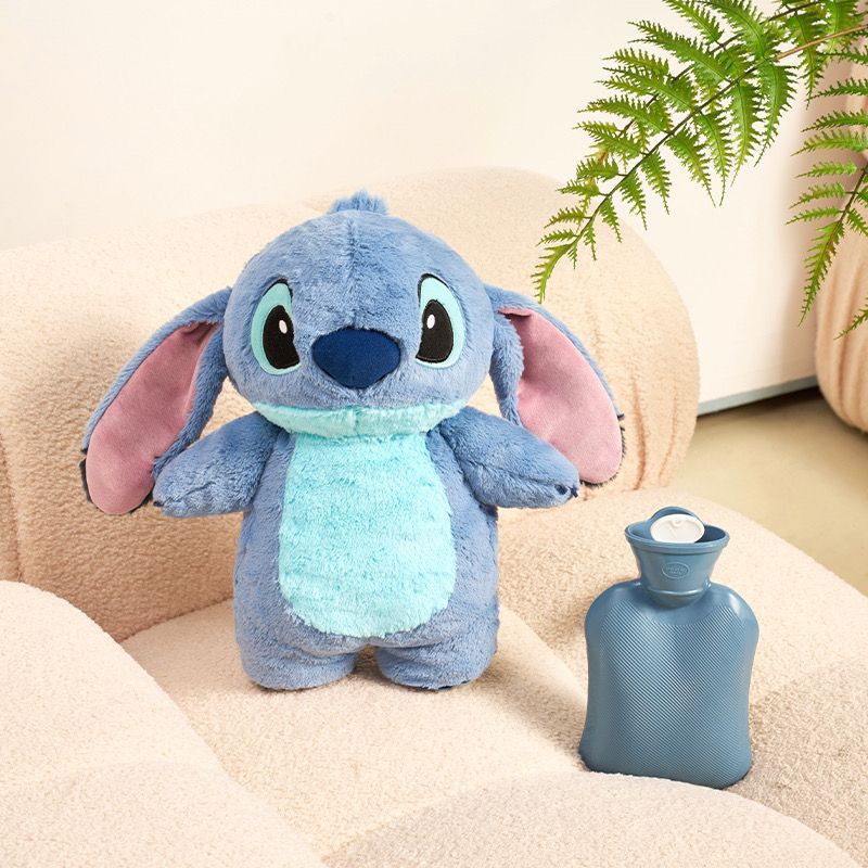 Cartoon plush hot water bottle explosion-proof water injection student hot water bag cartoon doll bear silicone warm baby manufacturer wholesale