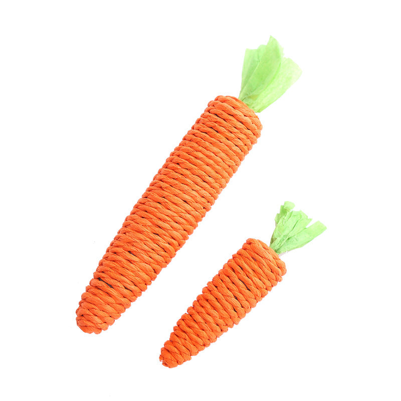 Pet cat toy cute paper rope carrot chewing toy teasing cat pet supplies factory spot wholesale cross-border