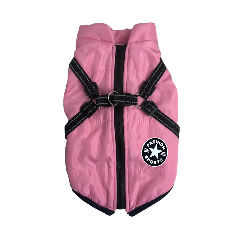 Winter pet thick warm cotton clothes for cats and dogs Teddy two-legged windproof lambskin clothes for small dogs