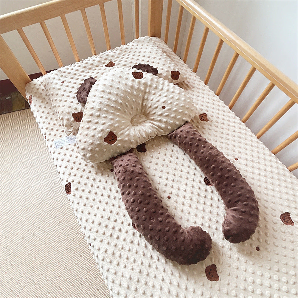 ins baby comfort pillow bean velvet U-shaped pillow anti-head tilt shaping pillow anti-startle baby sleeping pillow