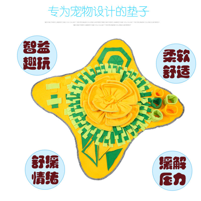 Amazon dog sniffing mat pet sniffing and sniffing to consume energy and decompress slow food mat educational foraging training blanket toy