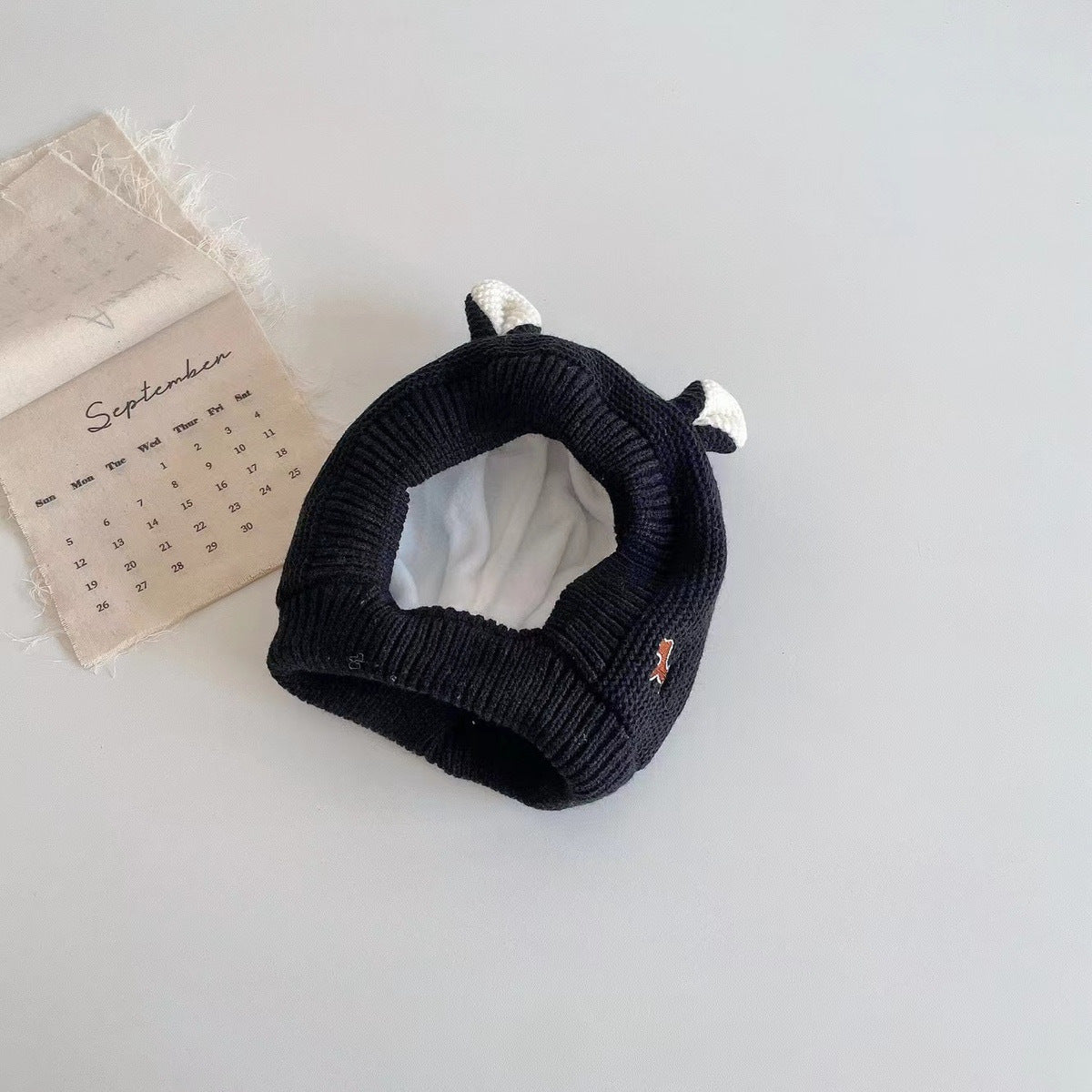 Winter plus velvet thickened children's baby rabbit ears ear protection baby boys and girls knitted hat cute wool hat