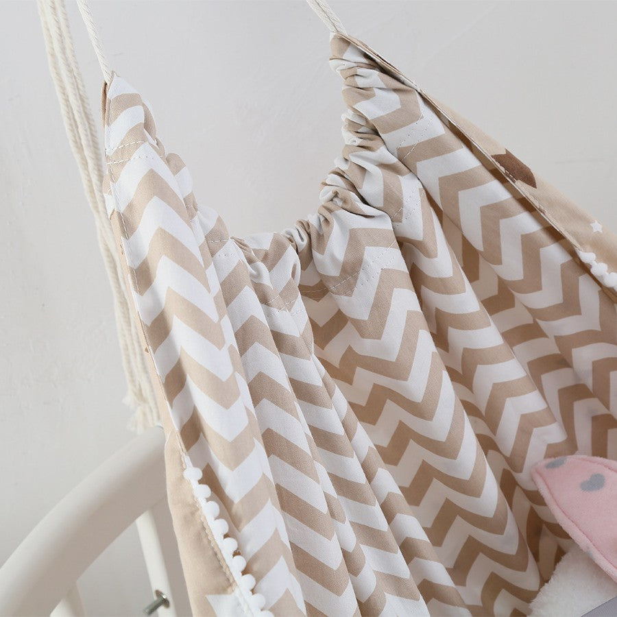 INS children's swing indoor and outdoor hanging basket children's hanging cloth bag baby home cartoon hammock