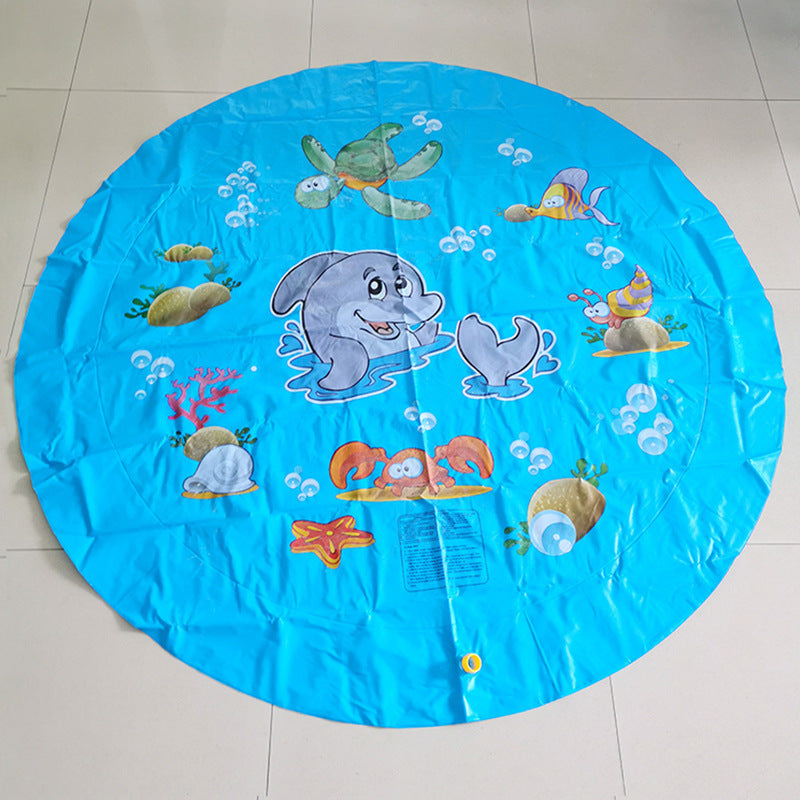 Cross-border spot PVC water spray mat summer outdoor thick non-slip children's pet lawn water spray mat fountain toy