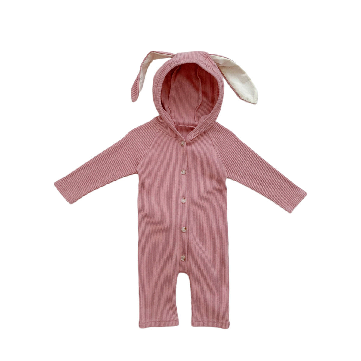 2025 baby girl cute onesie infant spring and autumn new style rabbit one-piece romper threaded boy crawling clothes