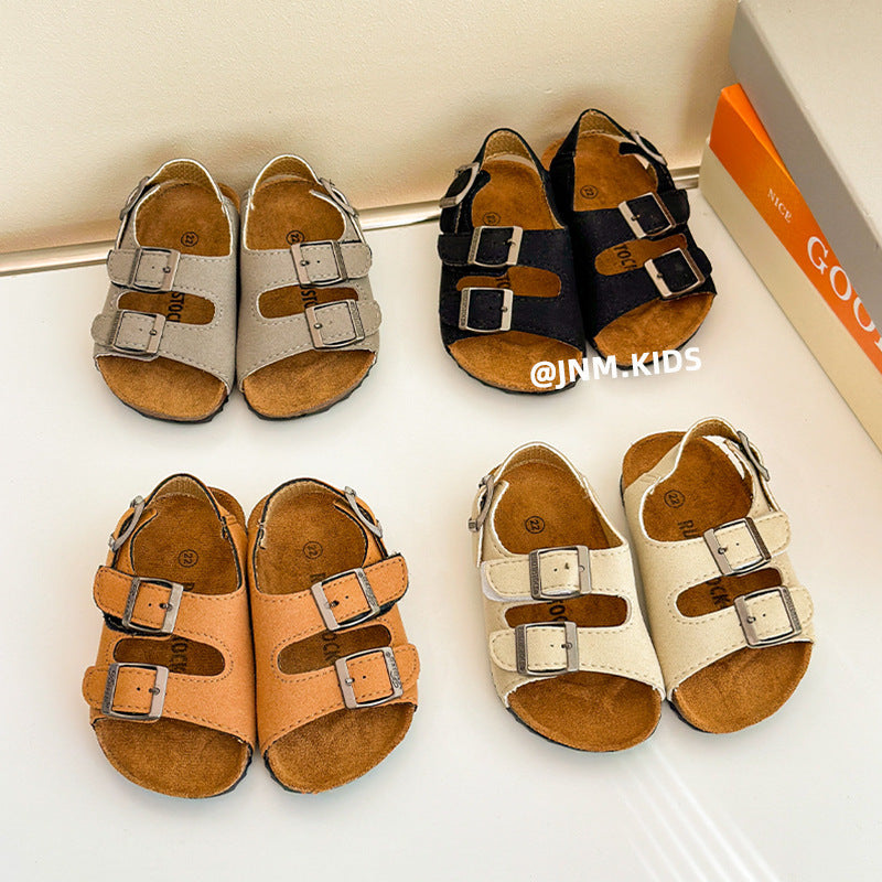 ins Korean version children's cork sandals summer girls Birkenstocks boys casual open toe beach shoes 3 baby sandals