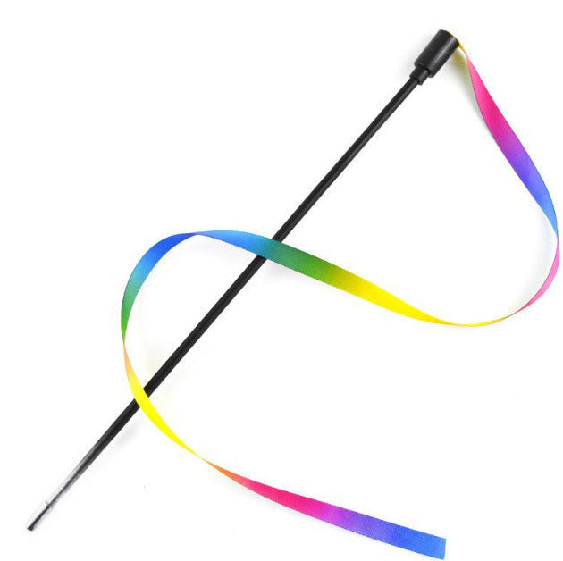 Colorful cat teaser stick double-sided color strip cat teaser color strip cat teaser stick pet cat toy cat teaser stick