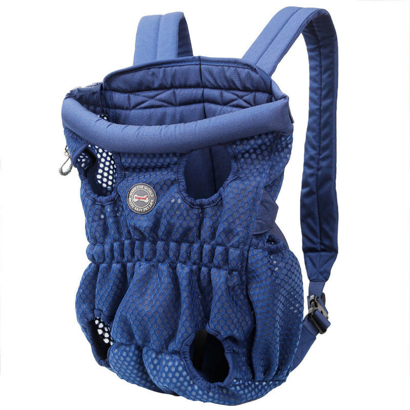 Dog backpack portable four-legged backpack large chest bag Teddy Bichon French bulldog cat breathable pet backpack