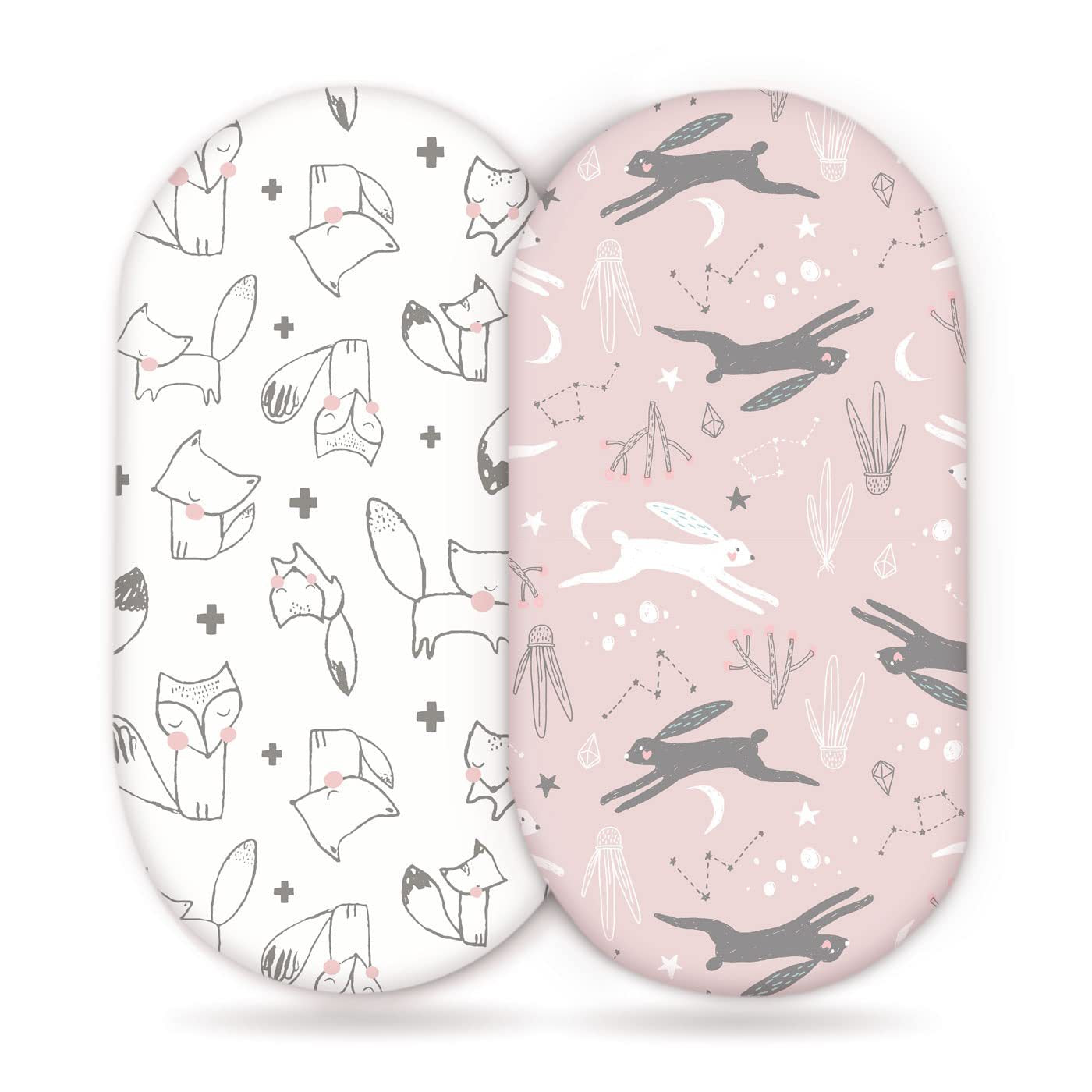 European and American baby cradle bed sheet elastic printing nursing table changing cover baby bedding set 1