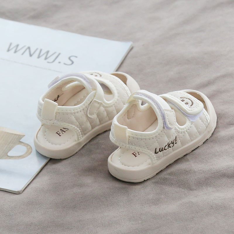 Summer Baotou toddler shoes sandals 0-2 years old smiley face children's shoes baby shoes anti-kick boys and girls baby shoes