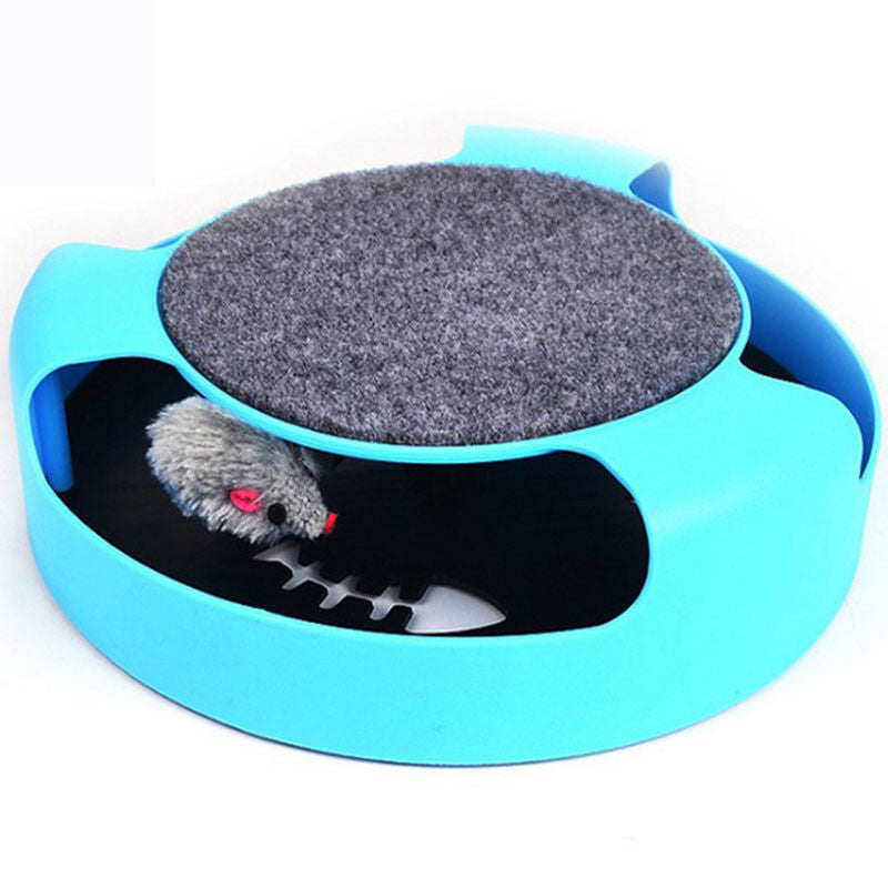 Cat Self-Hi Mouse Catcher Toy Cat Scratching Board Cat Turntable Boredom Relief Toy Cat Simulation Mouse Pet Supplies Wholesale