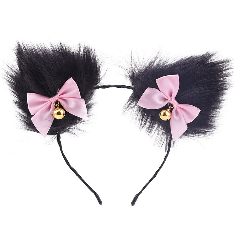 Amazon cross-border cat ear bell headband Cos cat girl hair accessories Christmas Halloween headdress accessories