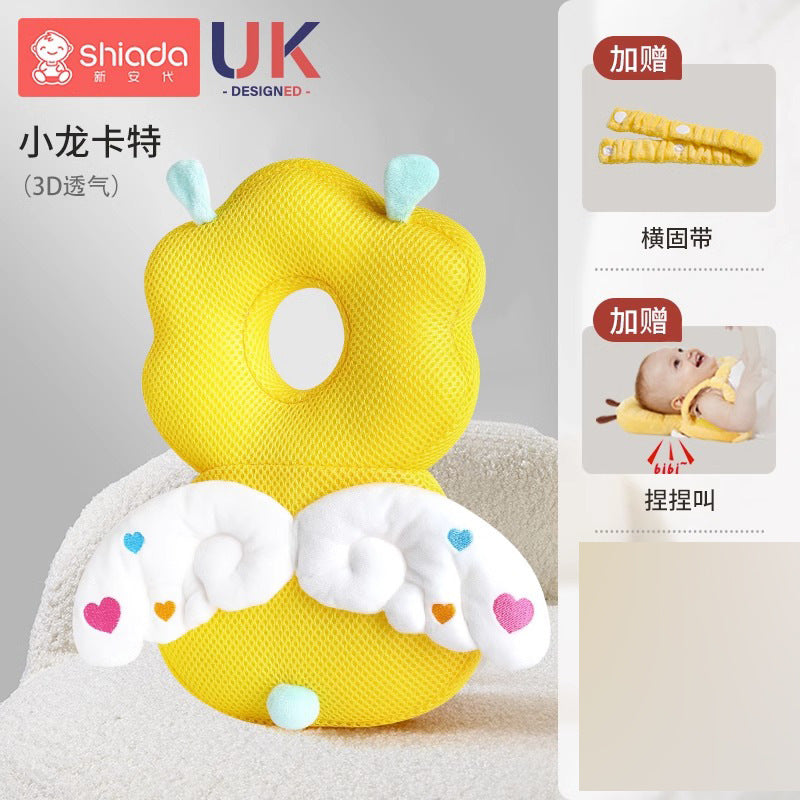 Baby anti-fall pillow baby head protection anti-fall hat cartoon children's toddler pillow anti-collision artifact breathable protective pad