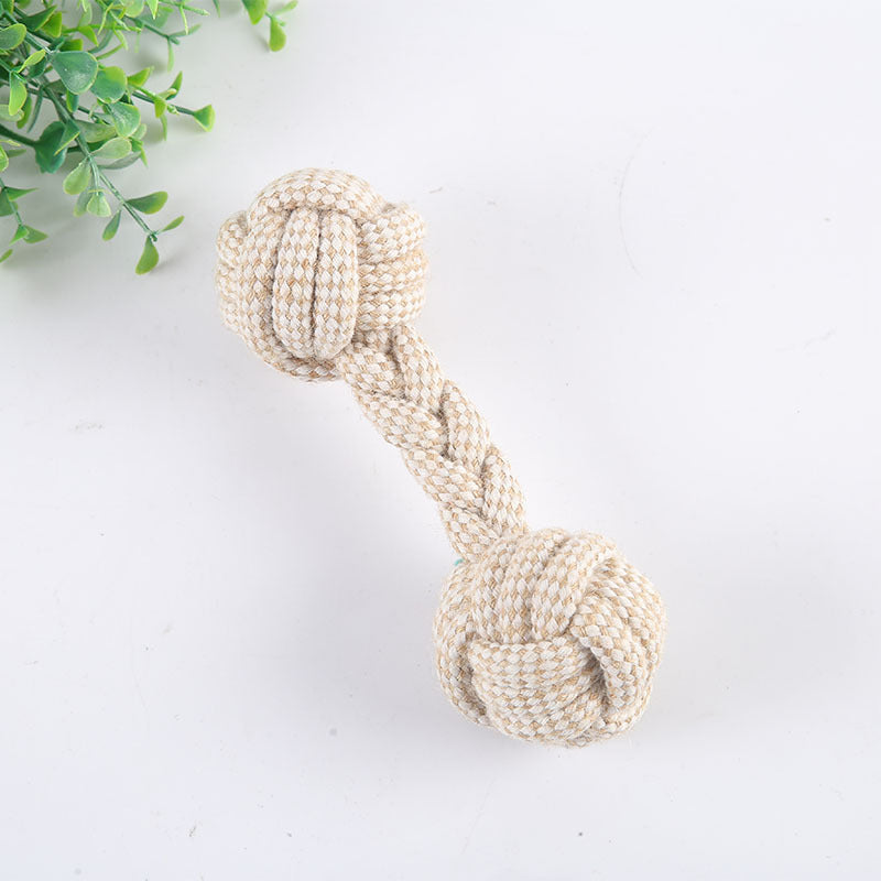 Sisal cotton rope corn stick cotton rope tie stick grinding toy ball teeth cleaning interactive dog chew rope pet cotton rope toy