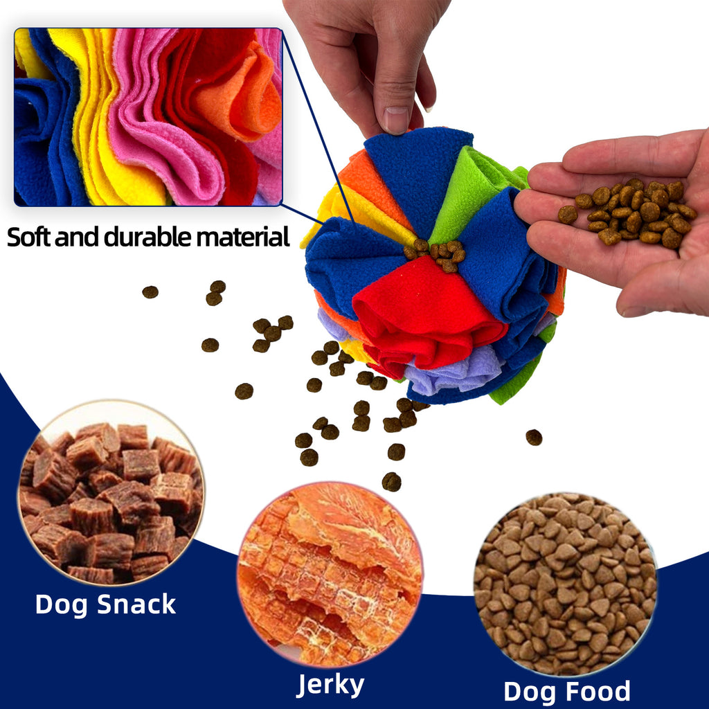 Pet dog sniffing toy ball teeth grinding colorful ball training puzzle pet toy supplies cross-border e-commerce hot sale