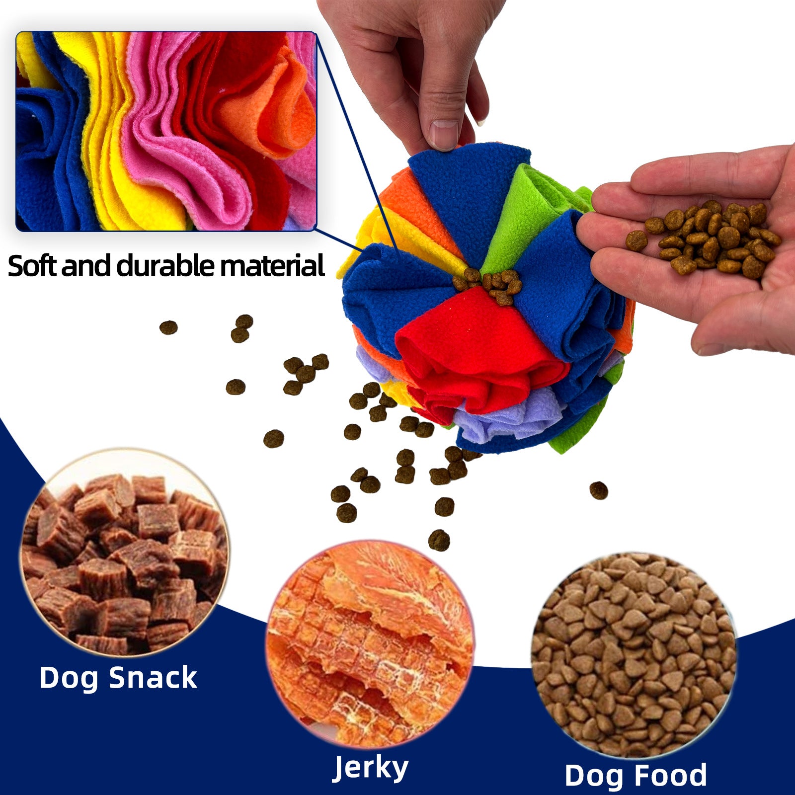 Pet dog sniffing toy ball teeth grinding colorful ball training puzzle pet toy supplies cross-border e-commerce hot sale