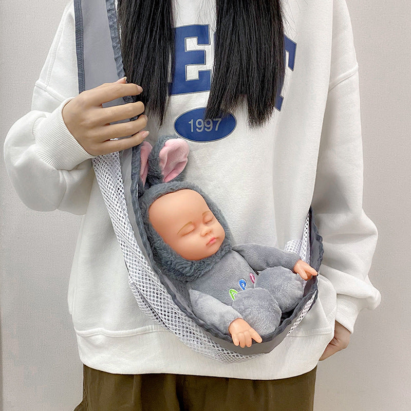 Mommy bag two-piece set with baby carrier multi-functional mother and baby bag with multiple pockets for going out portable mommy bag