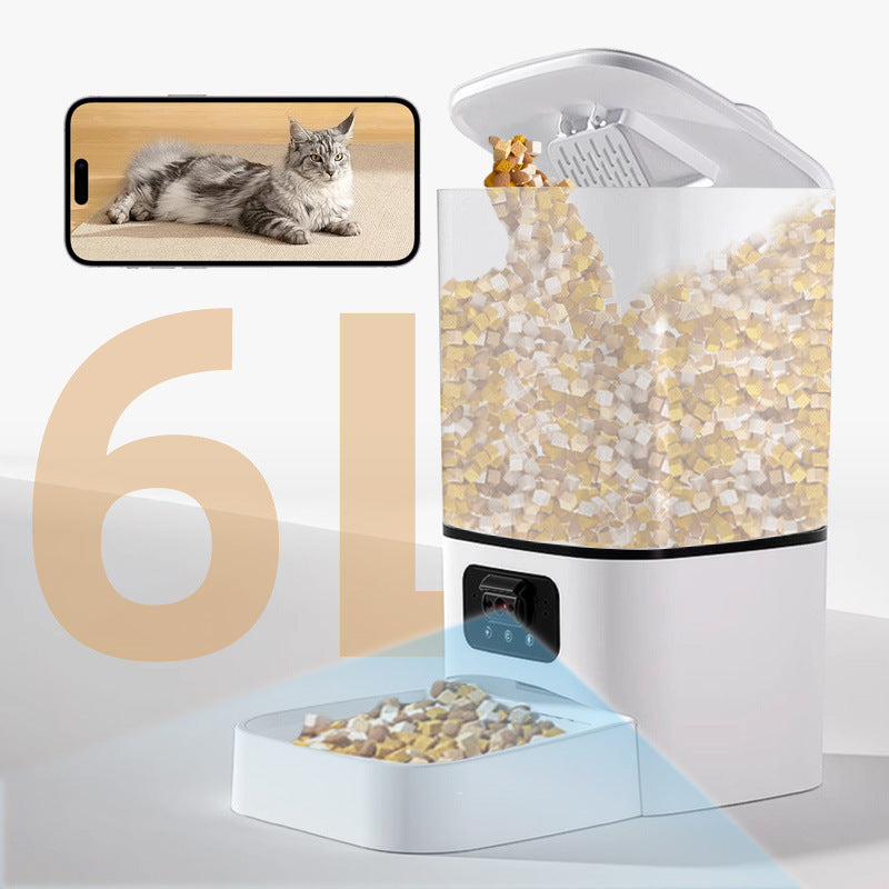 Factory direct pet smart feeder cat automatic feeding bowl dog food cat food remote video feeding machine