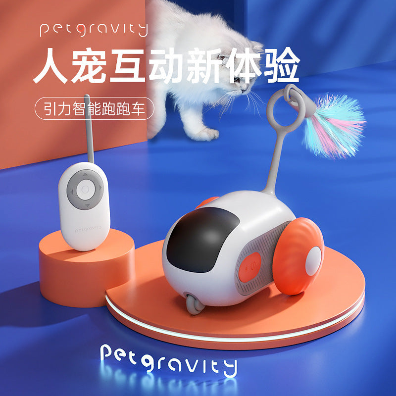 Pet gravity intelligent running car remote control electric cat toy self-entertainment small mouse cat stick cat pet