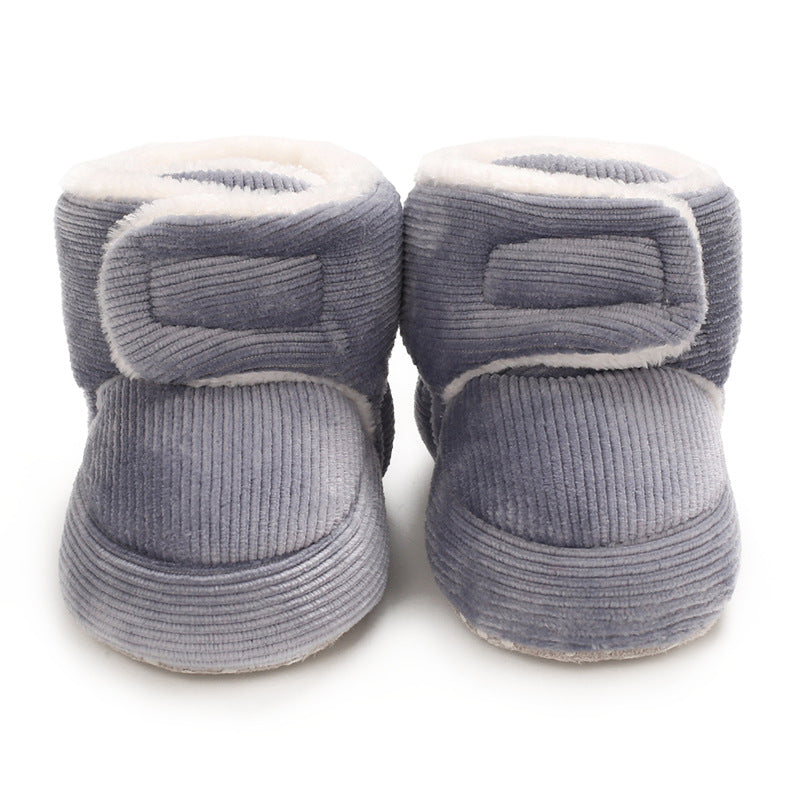 Baby shoes soft-soled shoes thickened spot toddler shoes warm cotton shoes plus velvet baby boots 0-1 years old snow boots