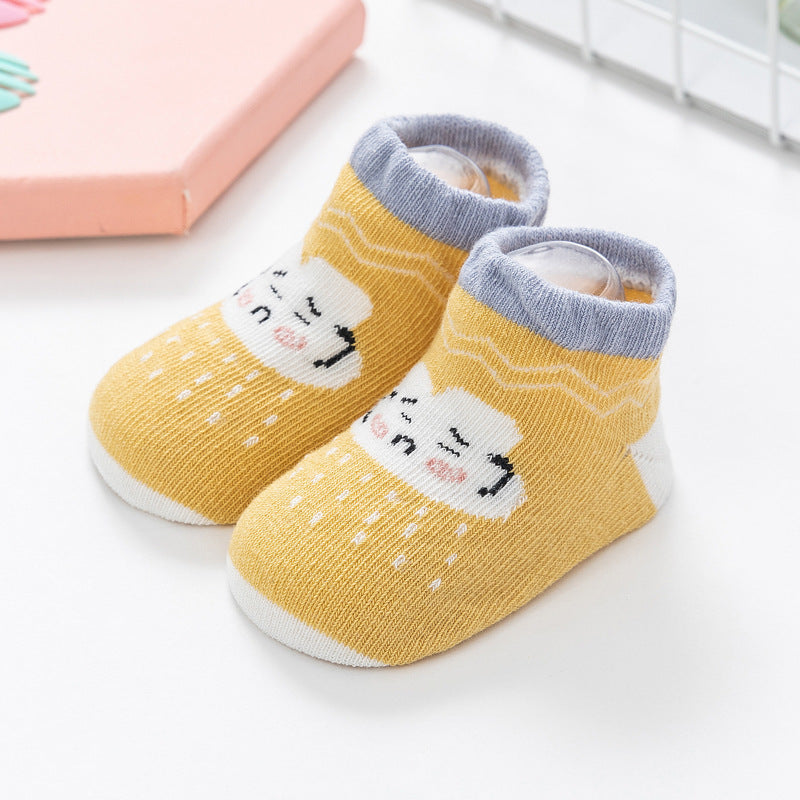 Amazon weather boat socks popular shallow low-top dotted baby socks infants and young children trampoline floor socks loose