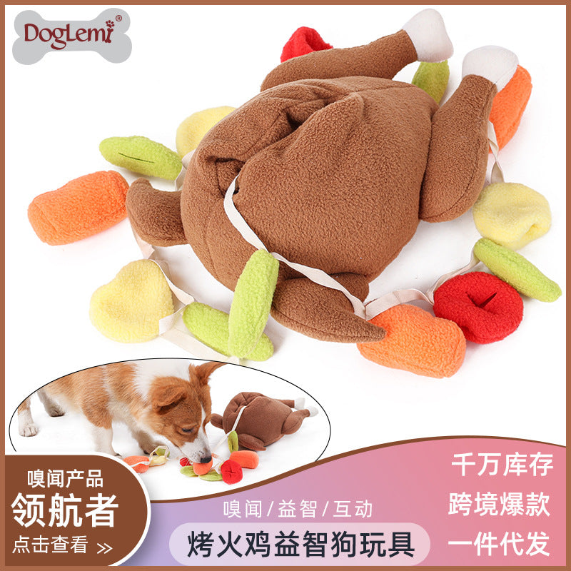 Halloween Roast Turkey Vegetables Sniffing Toys Pets Hiding and Skipping Food Consumption Physical Training Playing Plush Toys