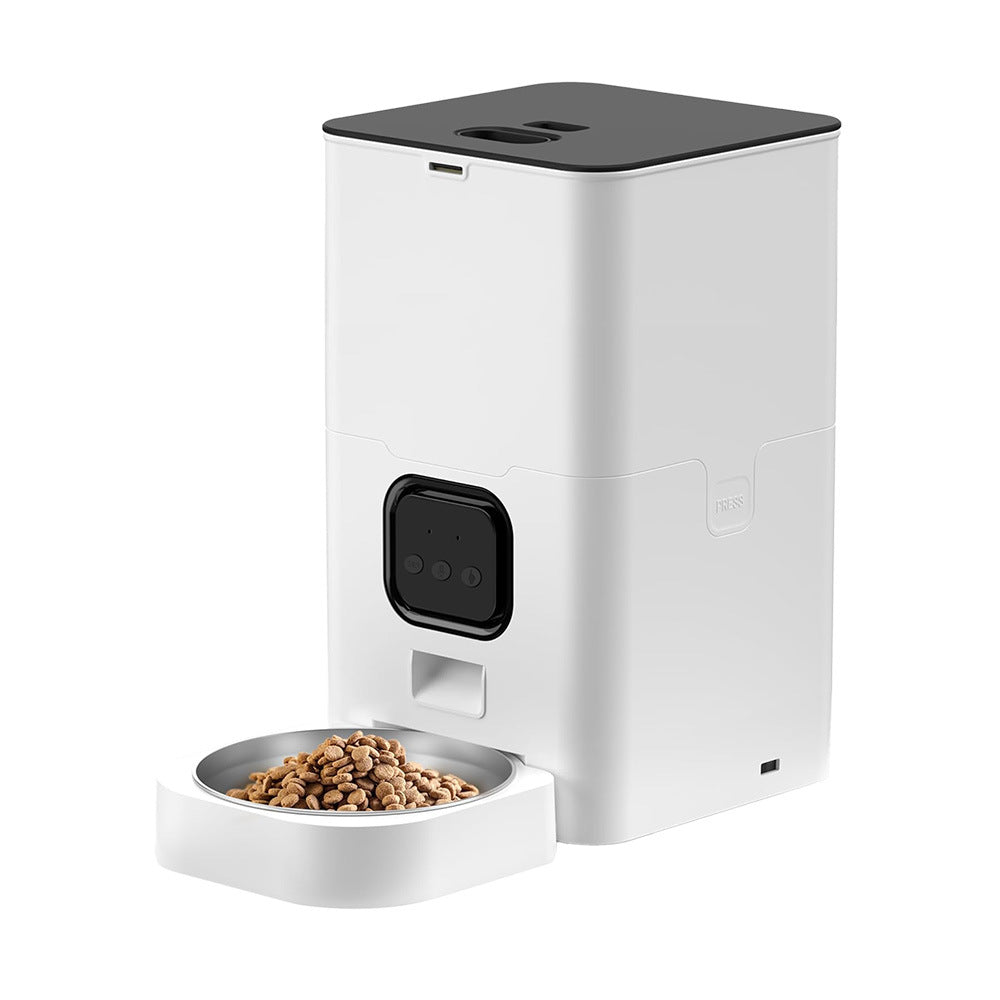 Pet fully automatic APP feeder square cat and dog feeder WIFI intelligent timing quantitative double meal feeder
