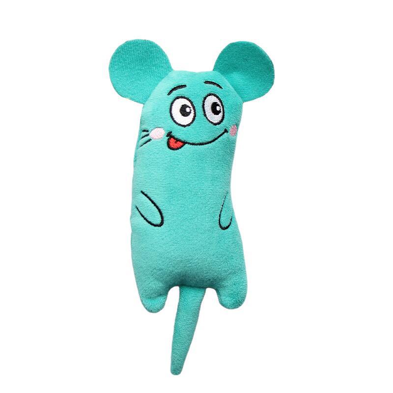 Cat Toys Pet Plush Embroidery Catnip Toy Animal Expression Ears Tail Bite Resistant Teething Cat Toy