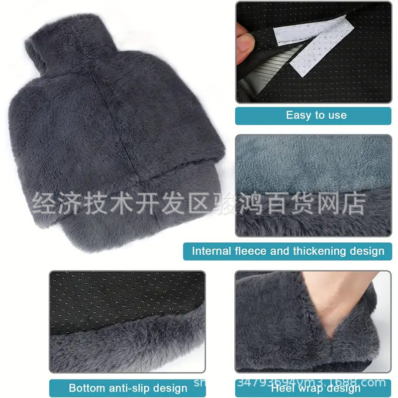 Cross-border hot water bag foot warming artifact foot warmer baby water-filled hot water bag warm foot shoes warm shoes