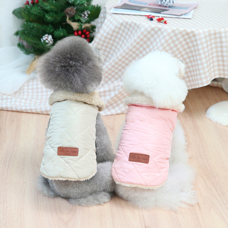 Pet clothing Teddy puppy clothes Japanese and Korean small padded jacket small and medium-sized dog clothes Pomeranian pet clothing supplies