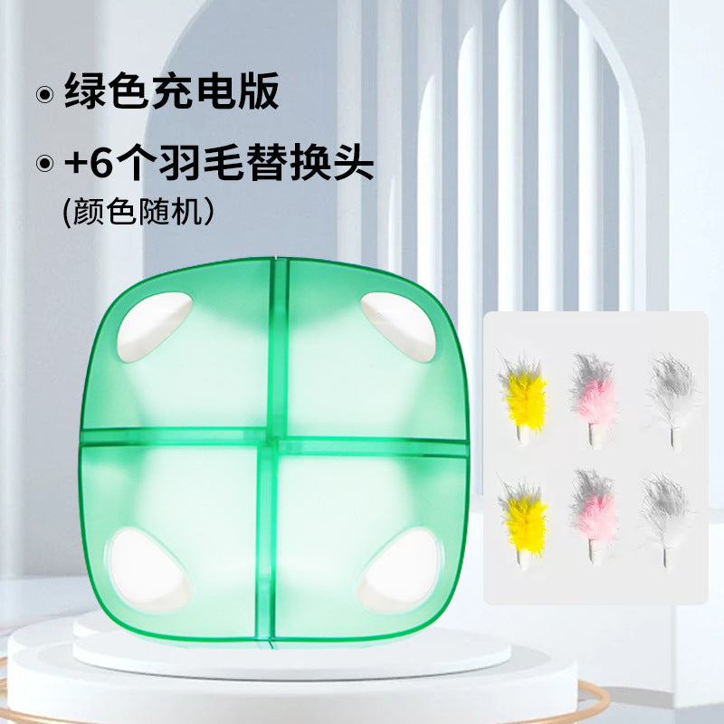 TANU Cat Toy Self-Hi Relieves Boredom Smart Cat Feather Electric Rechargeable Toy Cat Pet Supplies Funny Cat Stick