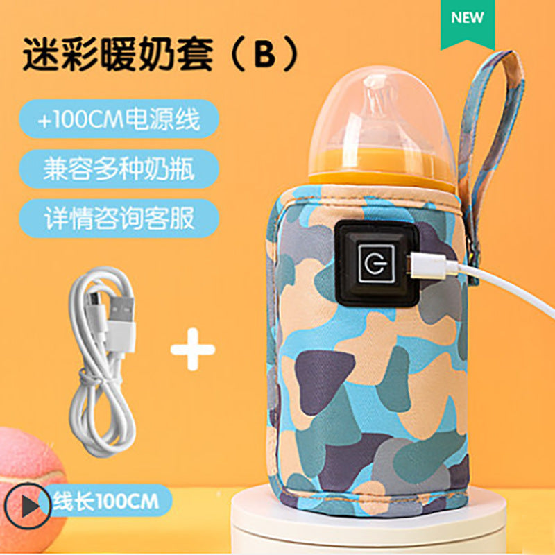 Warm milk set baby bottle insulation set usb outdoor constant temperature bubble milk universal car portable heating warm artifact cross-border