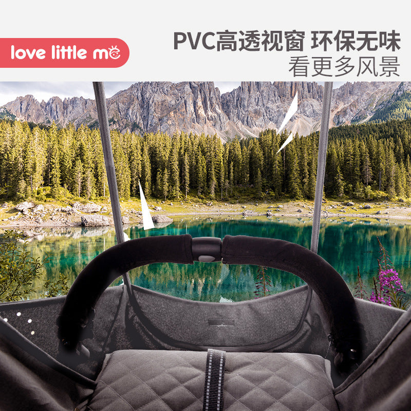Baby stroller windshield and rain cover universal warm winter breathable children's wind and rain protection baby anti-foam cover