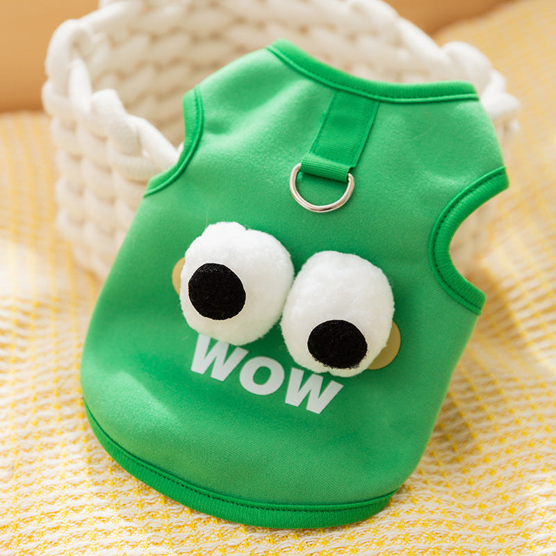 New autumn and winter Korean version dog cute cartoon small and medium-sized dog bear sweatshirt cat Teddy pet dog clothes