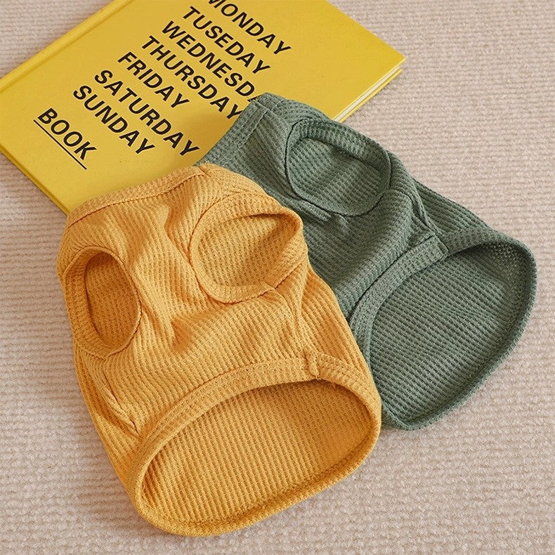 Cat clothes anti-hair shedding dog vest Teddy cat thin kitten summer blue cat super soft pet clothes