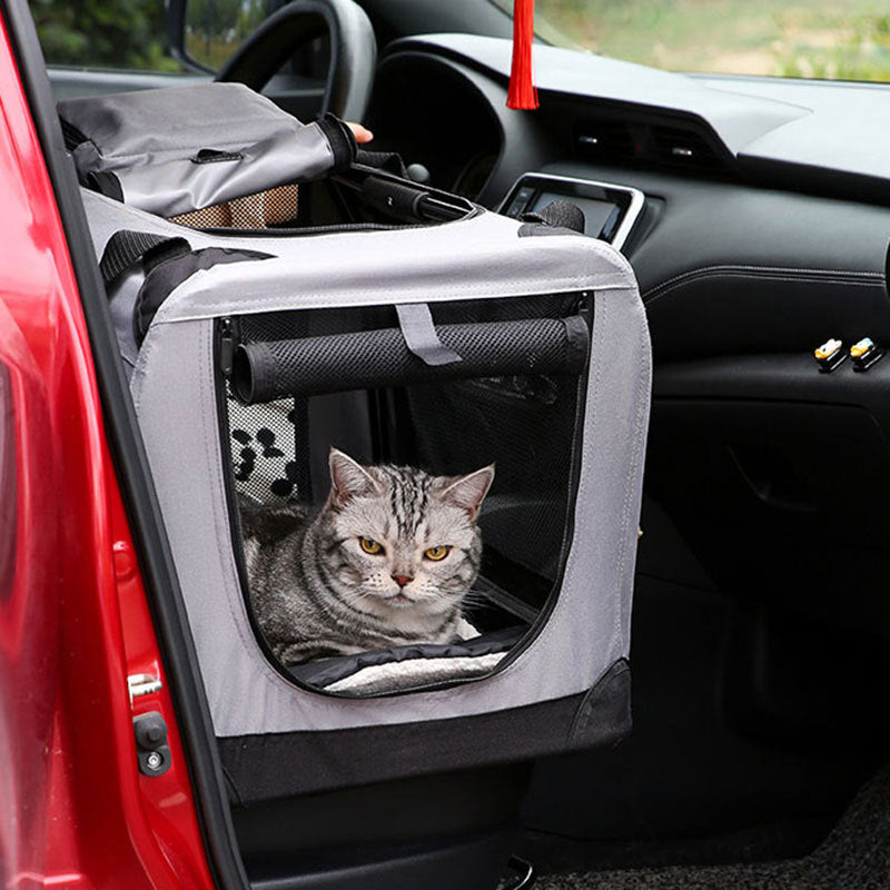 Pet Car Bag Dog Cage Medium and Large Dog Cage Portable Cat Bag Large Capacity Two Cats Folding Pet Bag