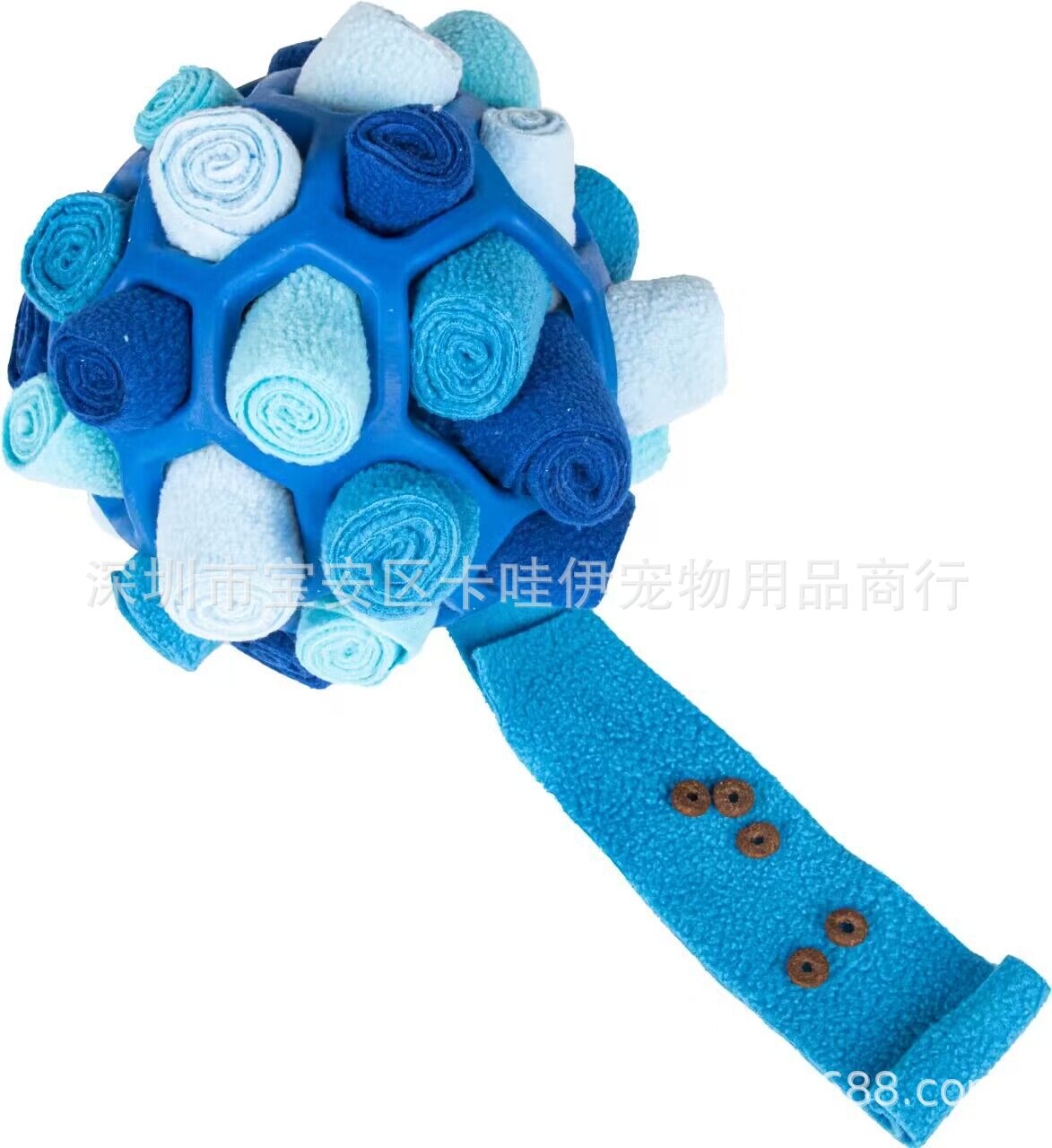 Kawaii Pet Sniffing Fried Ball Toy Dog Blind Box Hidden Food Bubble Rubber Ball Sniffing Puzzle Anti-Demolition