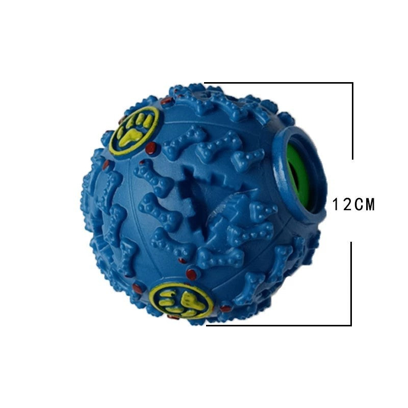 Food leaking ball dog food ball colorful weird sound grinding teeth resistant to bite rocking sound toy educational cross-border pet supplies