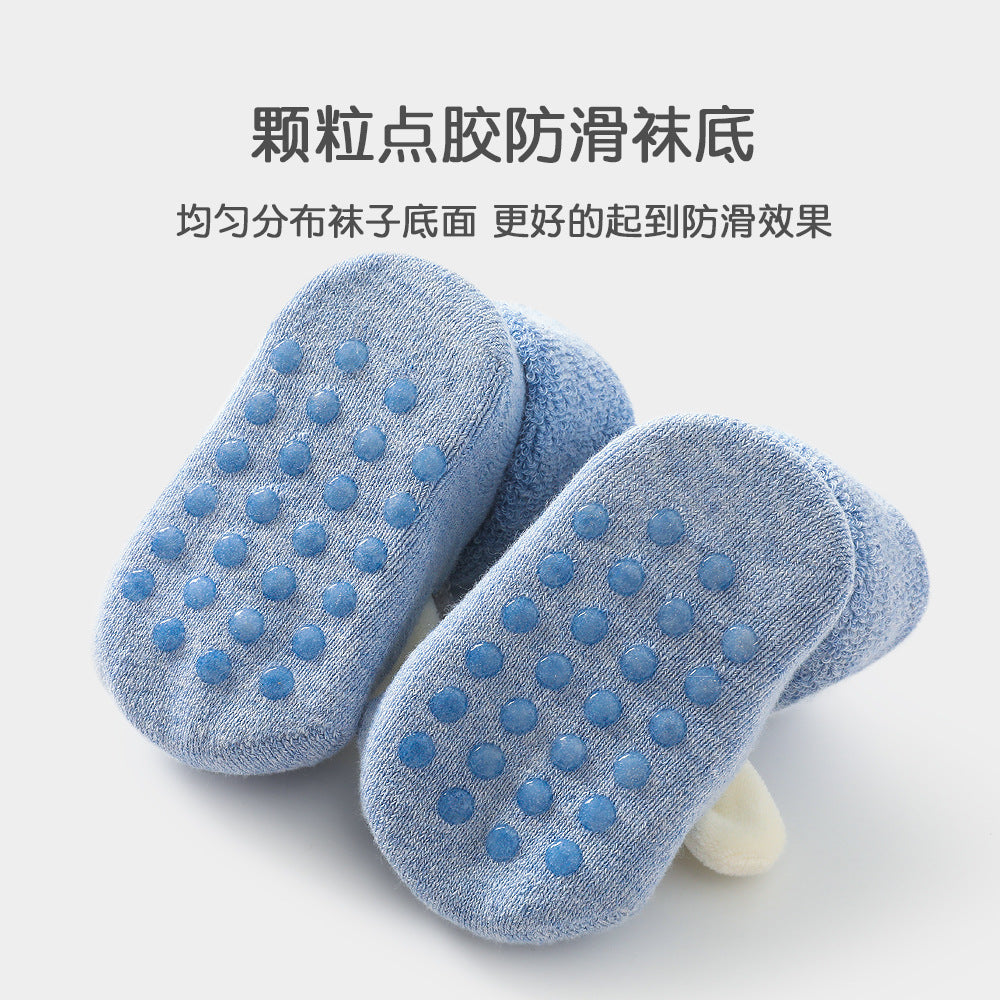 Liu Chenghang baby socks winter cartoon lamb thickened terry floor socks comfortable soft baby toddler socks wholesale