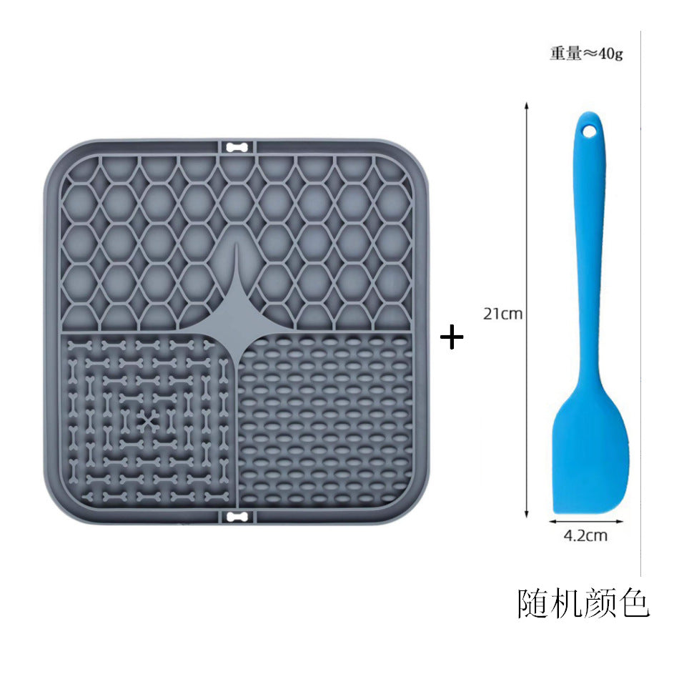 Licking mat slow feeding mat dog bowl cat pet puppy anti-choking soft silicone toy small dog food tray food bowl