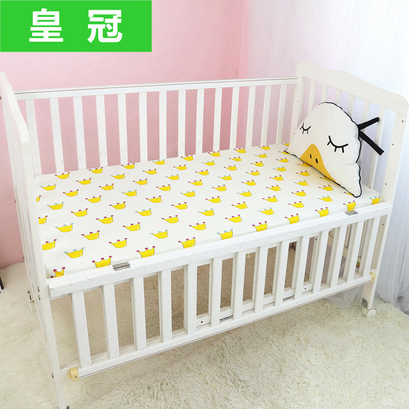 Foreign trade pure cotton crib bed sheet baby maternal and infant products ins children cartoon bed cover wholesale